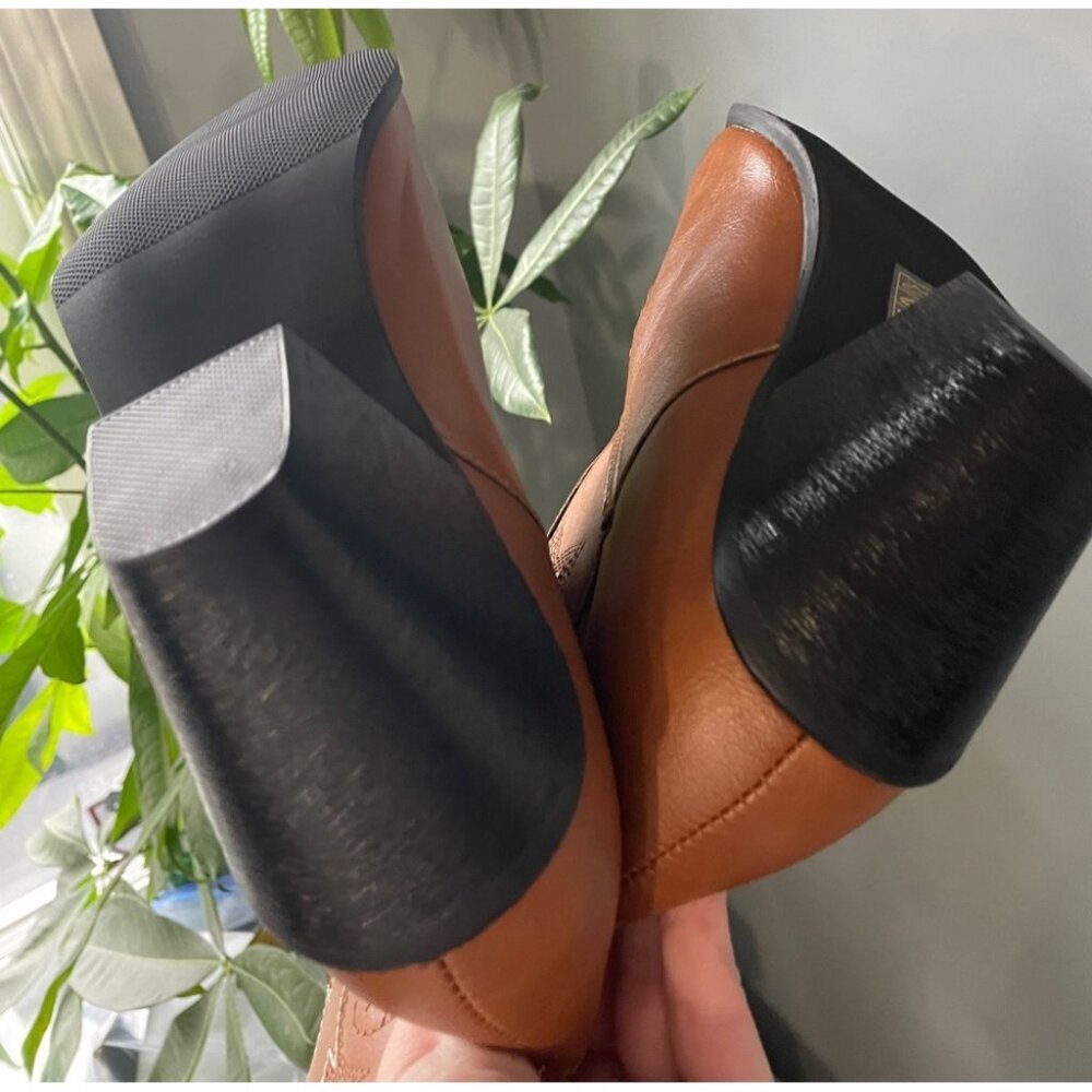 Brown cowboy boots embroidered heeled boots - Picture 3 of 6